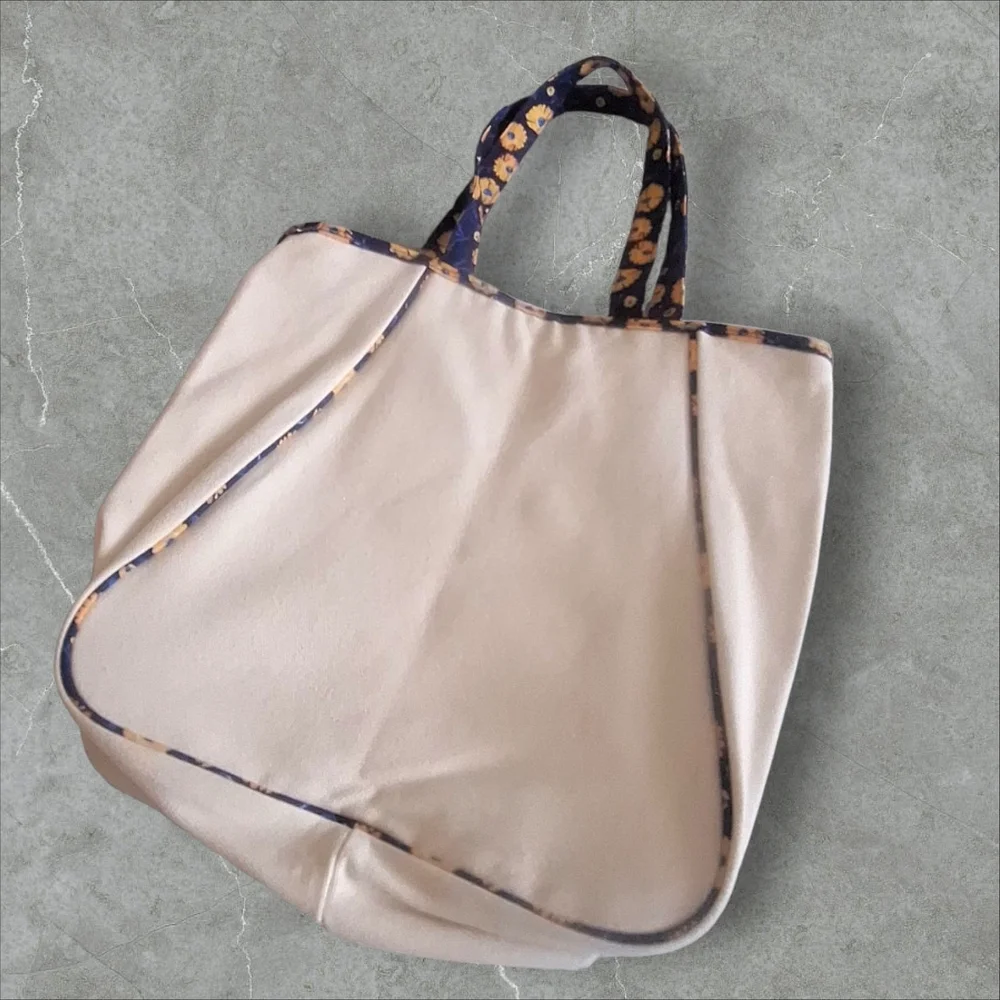 Shoshanna Cream Tote with Floral Accents